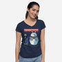 My Cyber Neighbor-Womens-V-Neck-Tee-Astrobot Invention