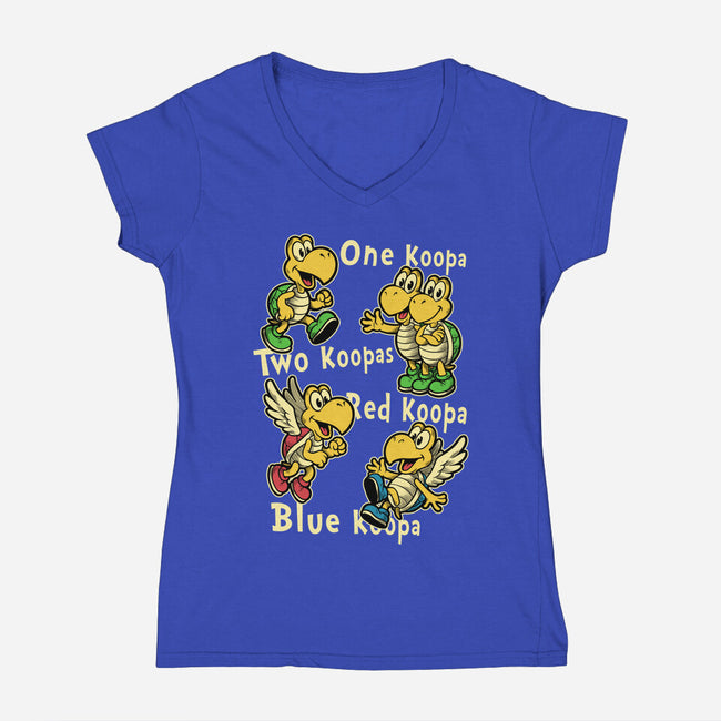 Turtle Game Poem-Womens-V-Neck-Tee-Studio Mootant