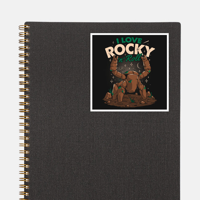 I Love Rocky N Roll-None-Glossy-Sticker-koalastudio