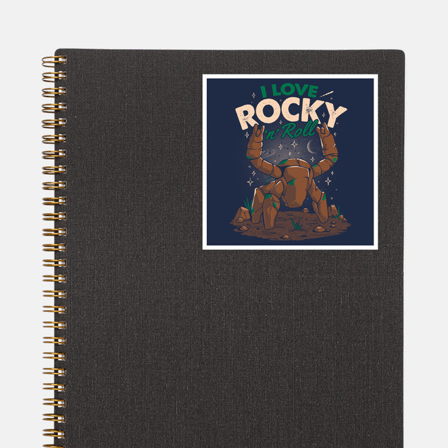 I Love Rocky N Roll-None-Glossy-Sticker-koalastudio