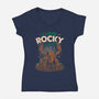 I Love Rocky N Roll-Womens-V-Neck-Tee-koalastudio