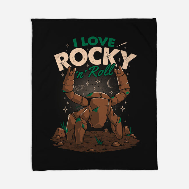 I Love Rocky N Roll-None-Fleece-Blanket-koalastudio