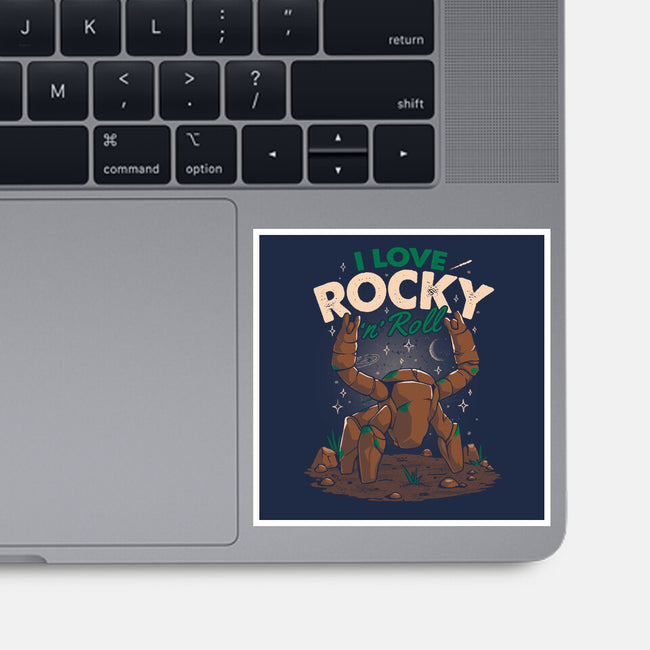 I Love Rocky N Roll-None-Glossy-Sticker-koalastudio