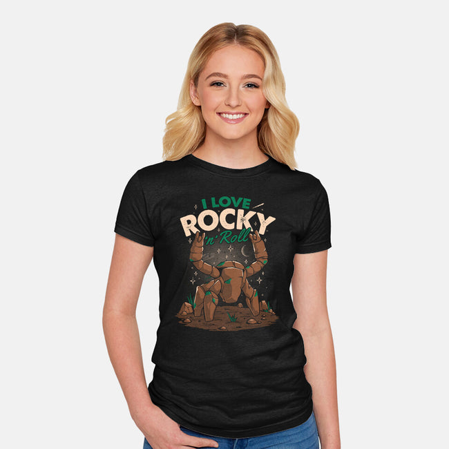 I Love Rocky N Roll-Womens-Fitted-Tee-koalastudio