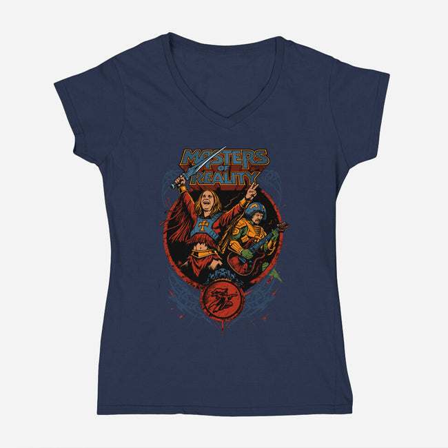 Masters Of Reality-Womens-V-Neck-Tee-Roni Nucleart
