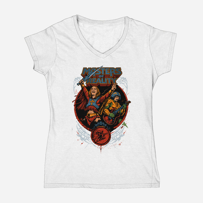 Masters Of Reality-Womens-V-Neck-Tee-Roni Nucleart