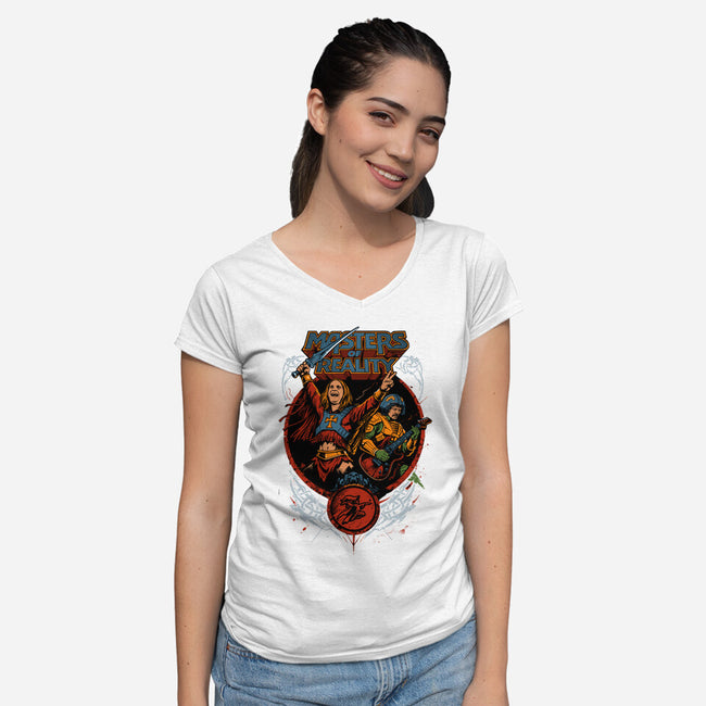 Masters Of Reality-Womens-V-Neck-Tee-Roni Nucleart