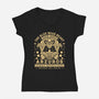 Arzuros Honey Vintage Crest-Womens-V-Neck-Tee-LAGELANTEE