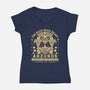 Arzuros Honey Vintage Crest-Womens-V-Neck-Tee-LAGELANTEE