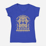 Arzuros Honey Vintage Crest-Womens-V-Neck-Tee-LAGELANTEE