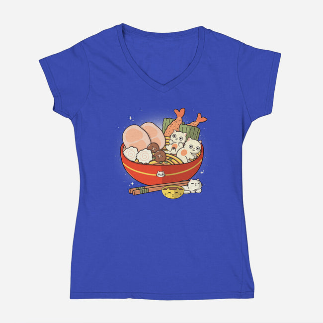 Itadakimeow-Womens-V-Neck-Tee-Freecheese