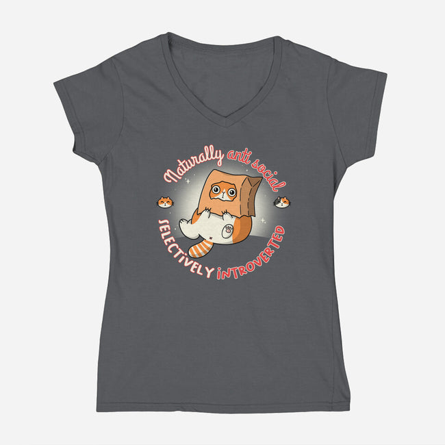 Anti Social And Introverted-Womens-V-Neck-Tee-Freecheese