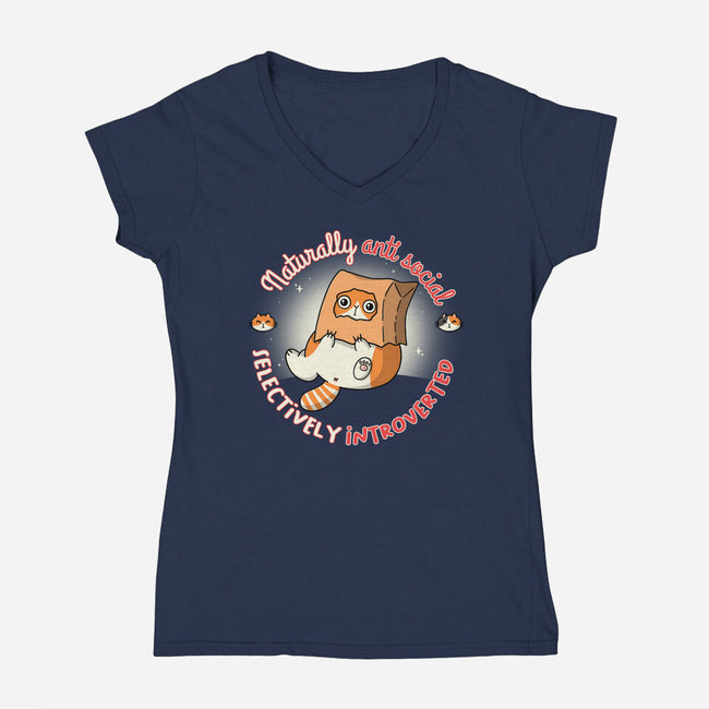 Anti Social And Introverted-Womens-V-Neck-Tee-Freecheese