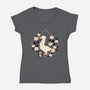 Origami Duck-Womens-V-Neck-Tee-NemiMakeit