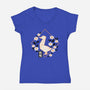 Origami Duck-Womens-V-Neck-Tee-NemiMakeit