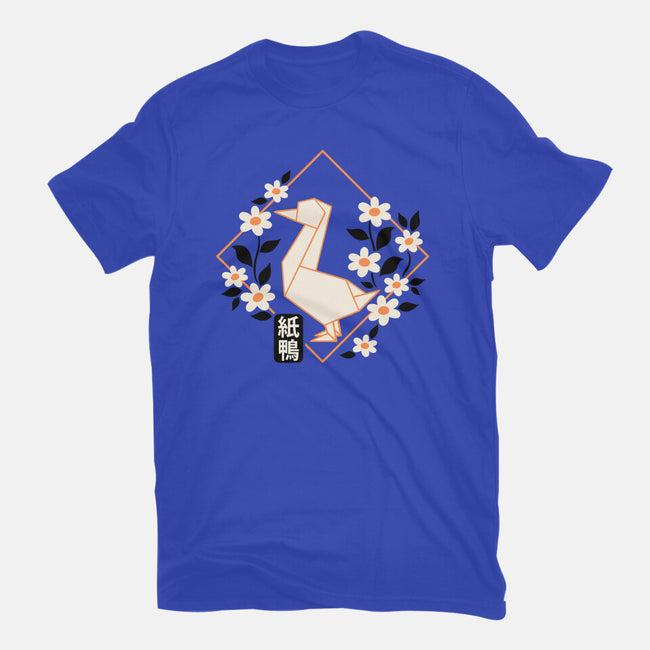 Origami Duck-Womens-Fitted-Tee-NemiMakeit