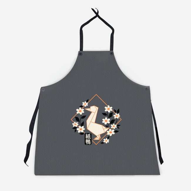 Origami Duck-Unisex-Kitchen-Apron-NemiMakeit