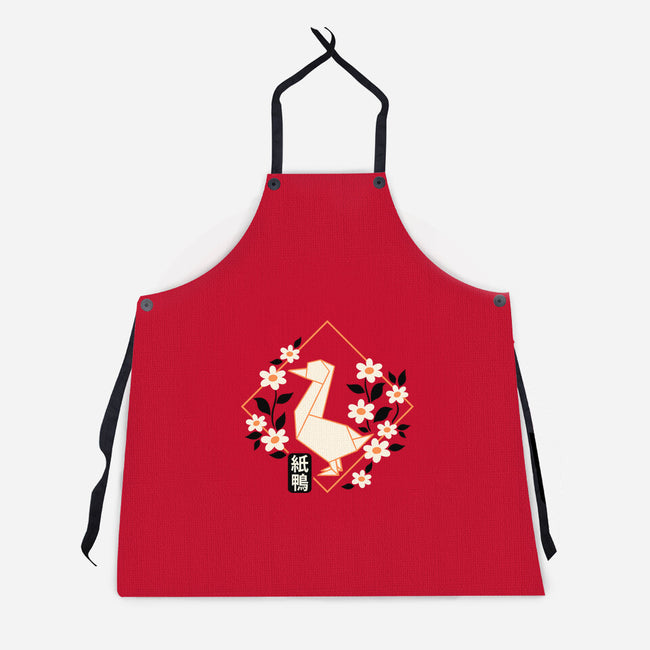 Origami Duck-Unisex-Kitchen-Apron-NemiMakeit