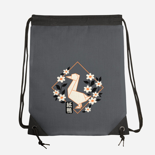 Origami Duck-None-Drawstring-Bag-NemiMakeit