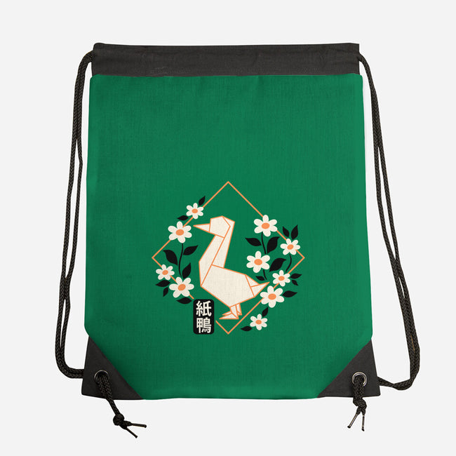 Origami Duck-None-Drawstring-Bag-NemiMakeit