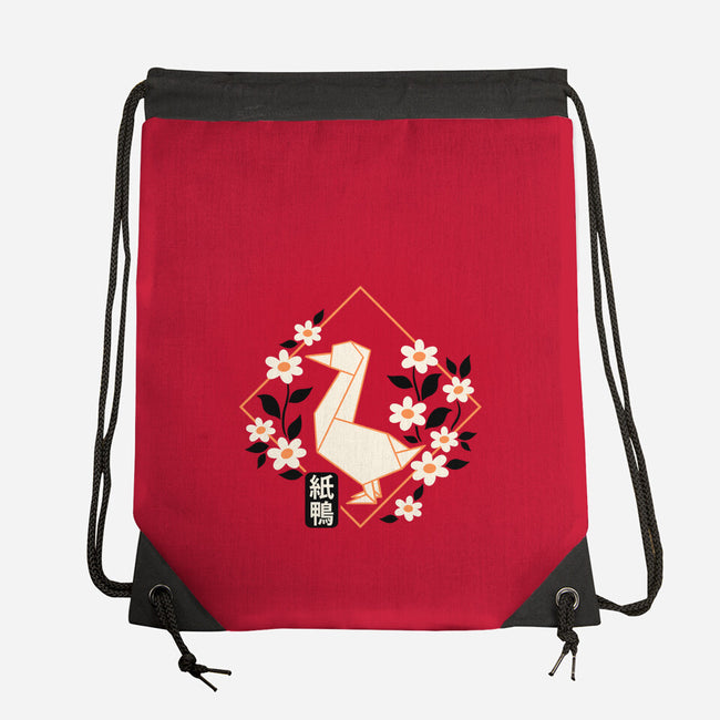 Origami Duck-None-Drawstring-Bag-NemiMakeit