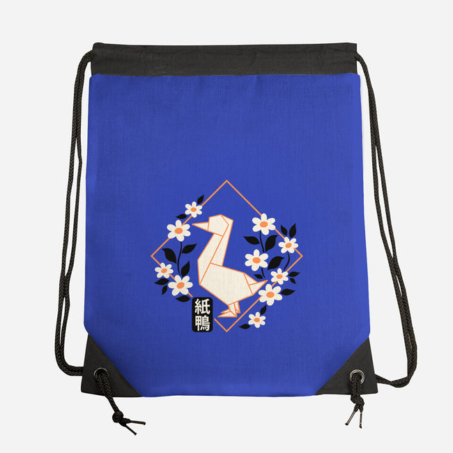 Origami Duck-None-Drawstring-Bag-NemiMakeit
