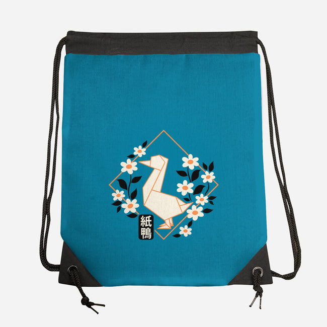Origami Duck-None-Drawstring-Bag-NemiMakeit