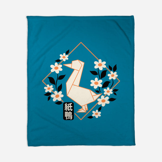 Origami Duck-None-Fleece-Blanket-NemiMakeit