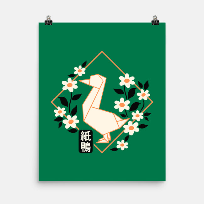 Origami Duck-None-Matte-Poster-NemiMakeit