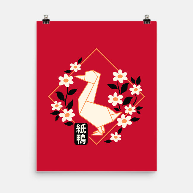 Origami Duck-None-Matte-Poster-NemiMakeit