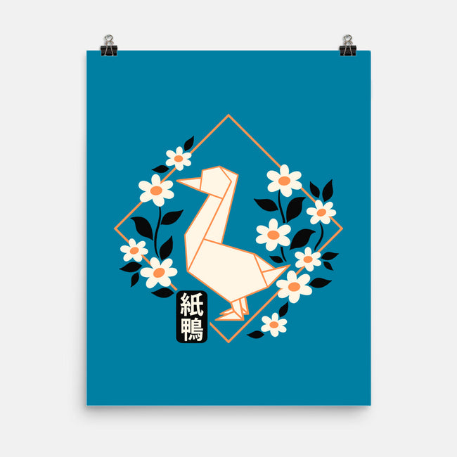 Origami Duck-None-Matte-Poster-NemiMakeit