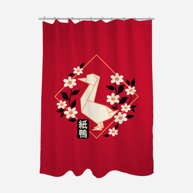 Origami Duck-None-Polyester-Shower Curtain-NemiMakeit