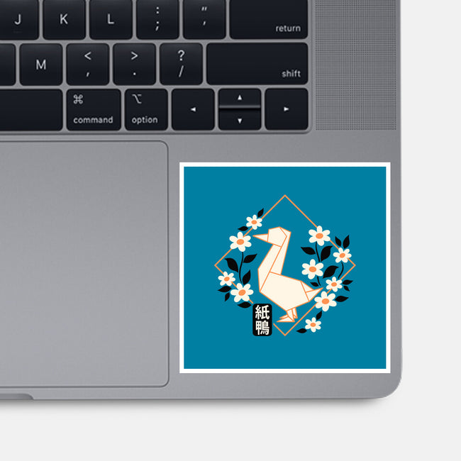 Origami Duck-None-Glossy-Sticker-NemiMakeit