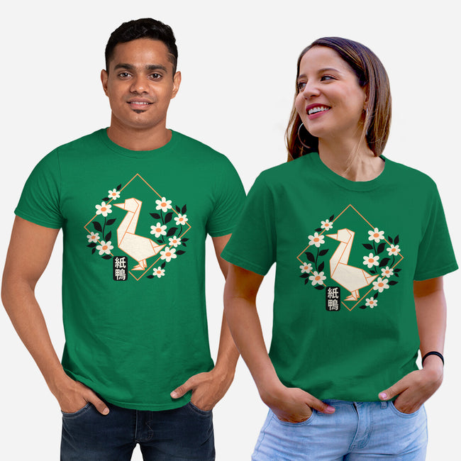Origami Duck-Unisex-Basic-Tee-NemiMakeit
