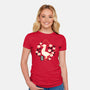 Origami Duck-Womens-Fitted-Tee-NemiMakeit