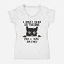 I Want To Be Left Alone-Womens-V-Neck-Tee-brunopires