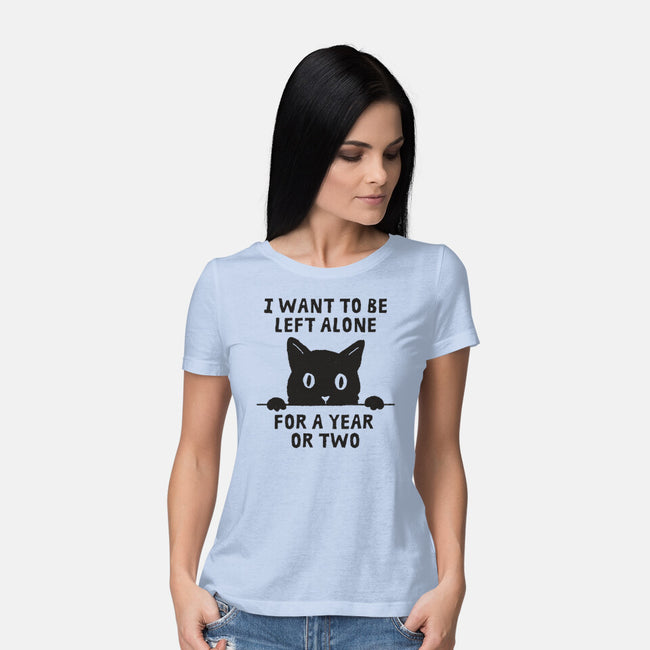 I Want To Be Left Alone-Womens-Basic-Tee-brunopires