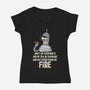Cup Of Tea-Womens-V-Neck-Tee-turborat14