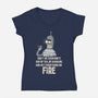 Cup Of Tea-Womens-V-Neck-Tee-turborat14