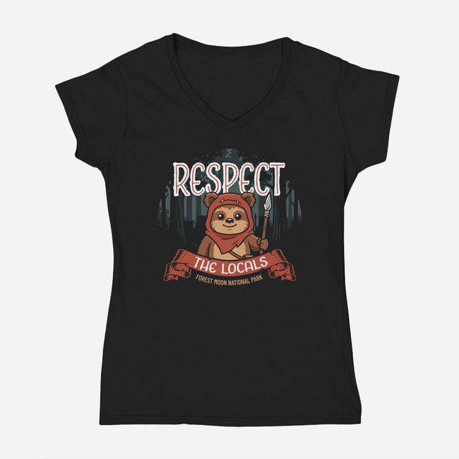Respect The Locals-Womens-V-Neck-Tee-Popnotic