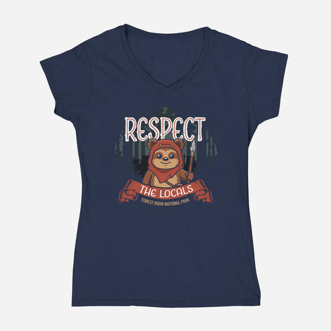 Respect The Locals-Womens-V-Neck-Tee-Popnotic