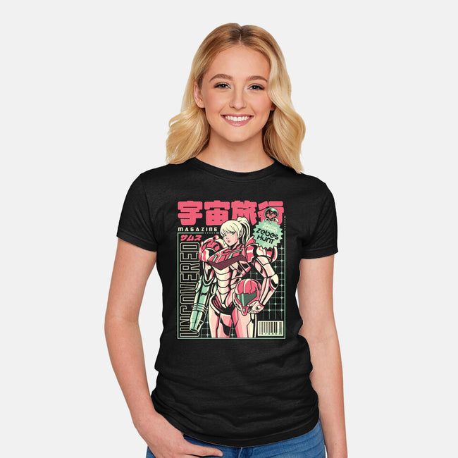 Space Voyage-Womens-Fitted-Tee-arace