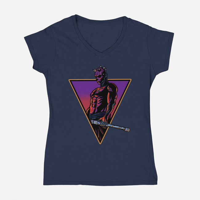 Meditative Maul-Womens-V-Neck-Tee-nickzzarto