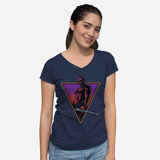 Meditative Maul-Womens-V-Neck-Tee-nickzzarto