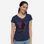 Meditative Maul-Womens-V-Neck-Tee-nickzzarto