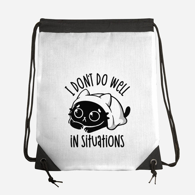 I Don’t Do Well In Situations-None-Drawstring-Bag-koalastudio