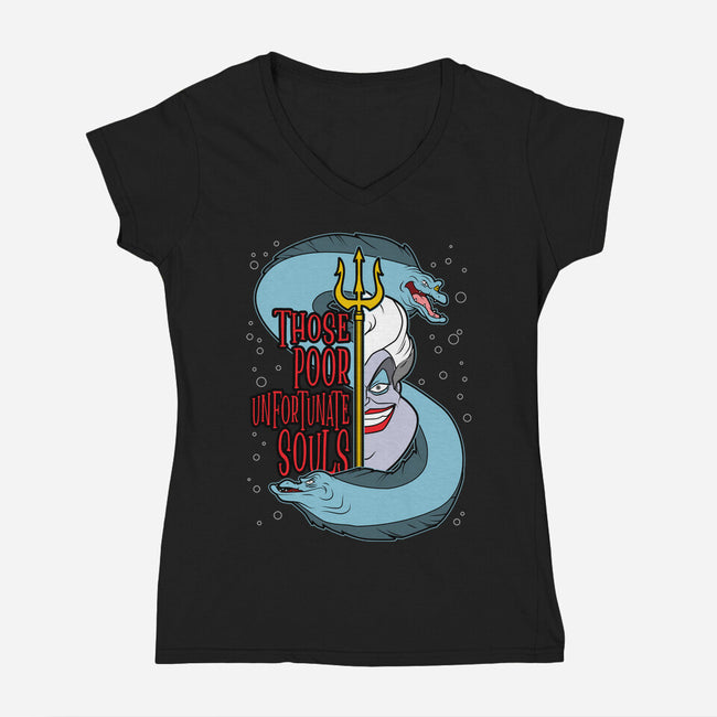 The Sea Witch-Womens-V-Neck-Tee-goodidearyan