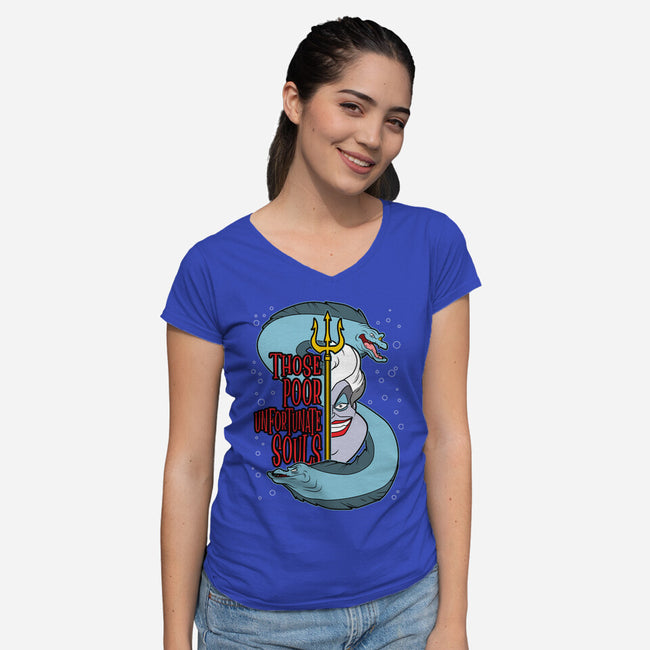 The Sea Witch-Womens-V-Neck-Tee-goodidearyan