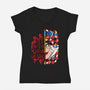 Queen Of Hearts-Womens-V-Neck-Tee-goodidearyan