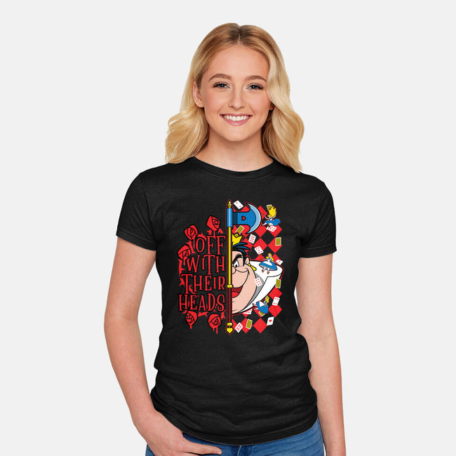 Queen Of Hearts-Womens-Fitted-Tee-goodidearyan
